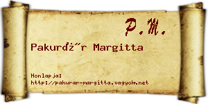 Pakurár Margitta névjegykártya
